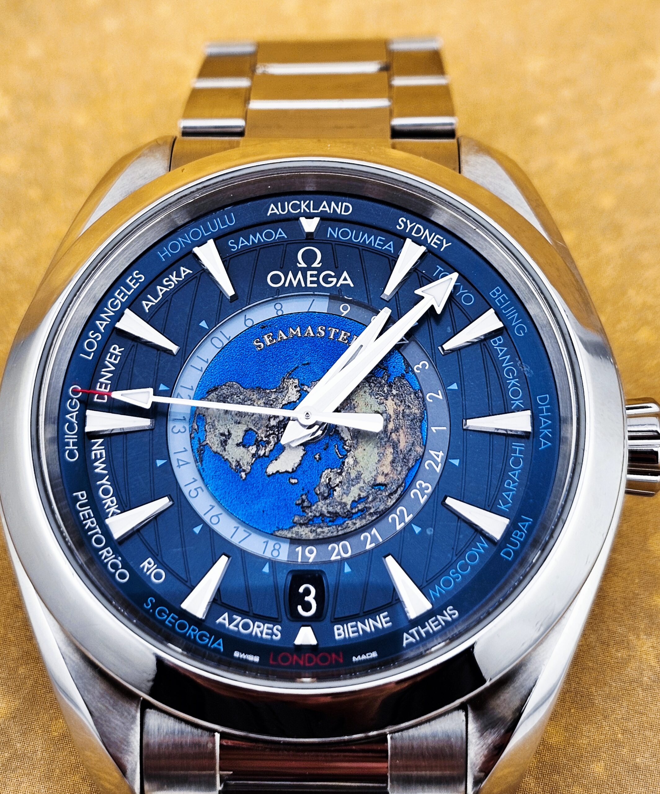 OMEGA Seamaster Aqua Terra GMT Worldtimer 150M 220.10.43.22.03.001 Full Set 43mm - Image 9