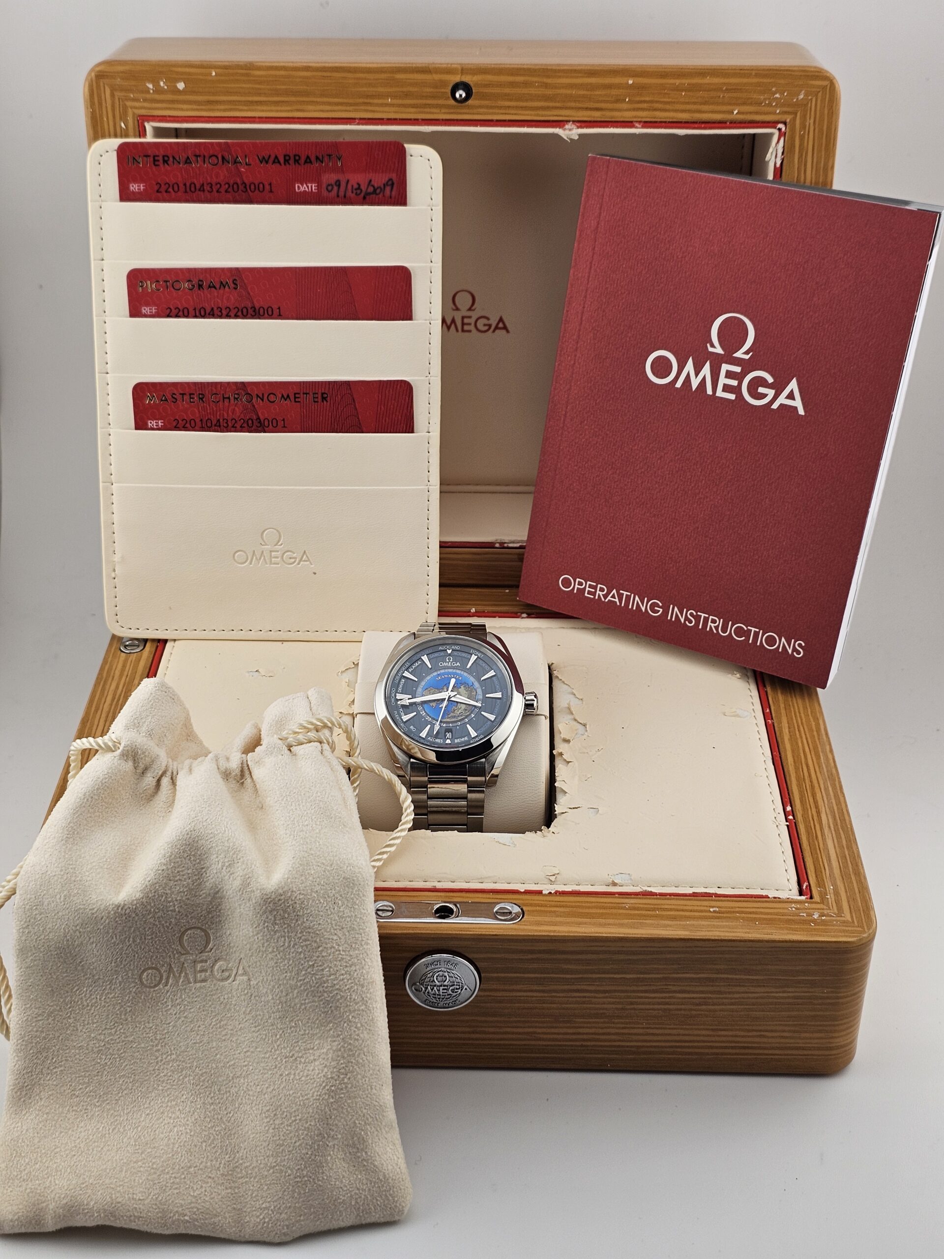 OMEGA Seamaster Aqua Terra GMT Worldtimer 150M 220.10.43.22.03.001 Full Set 43mm - Image 10
