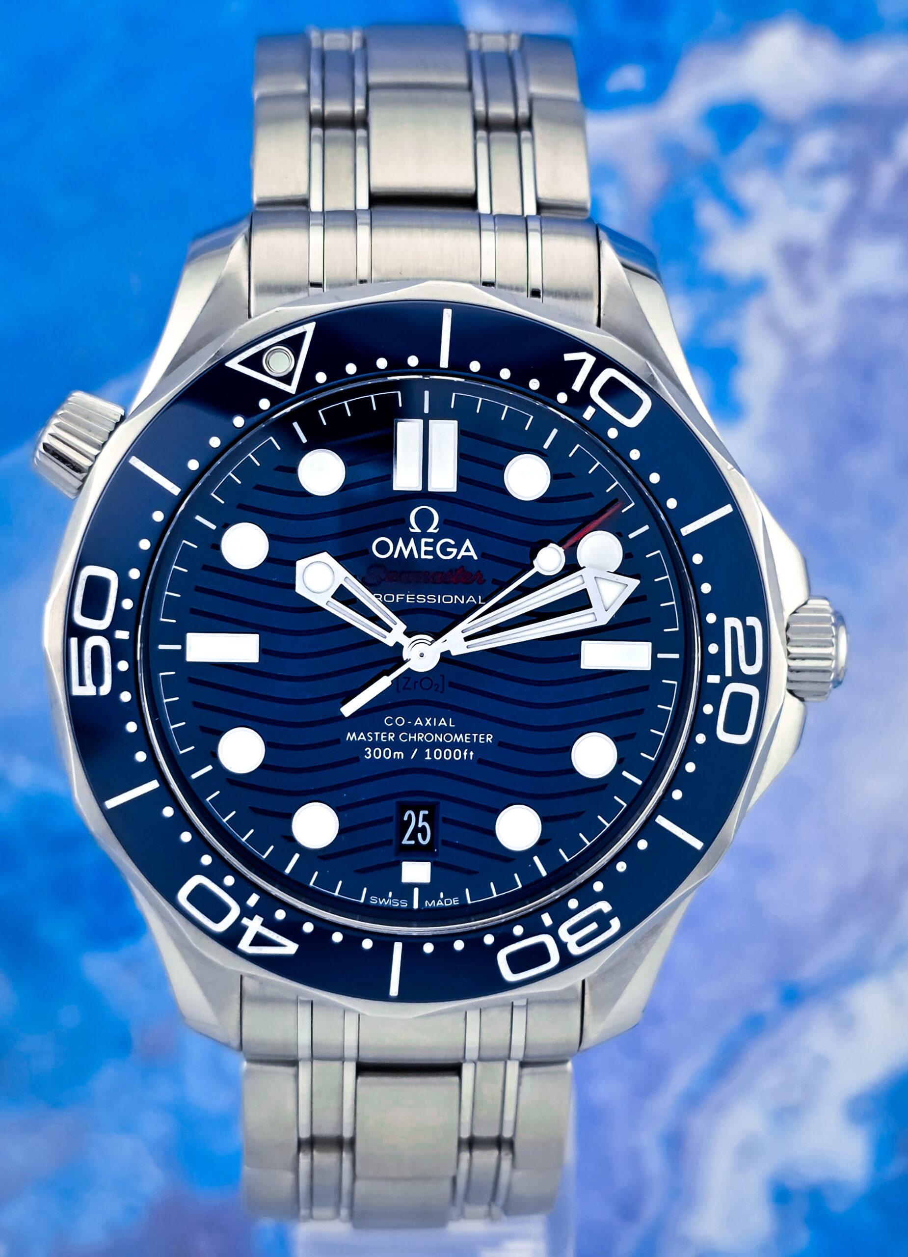 2025 OMEGA Seamaster Diver 300M Blue Dial 42MM 210.30.42.20.03.001 Box & Papers