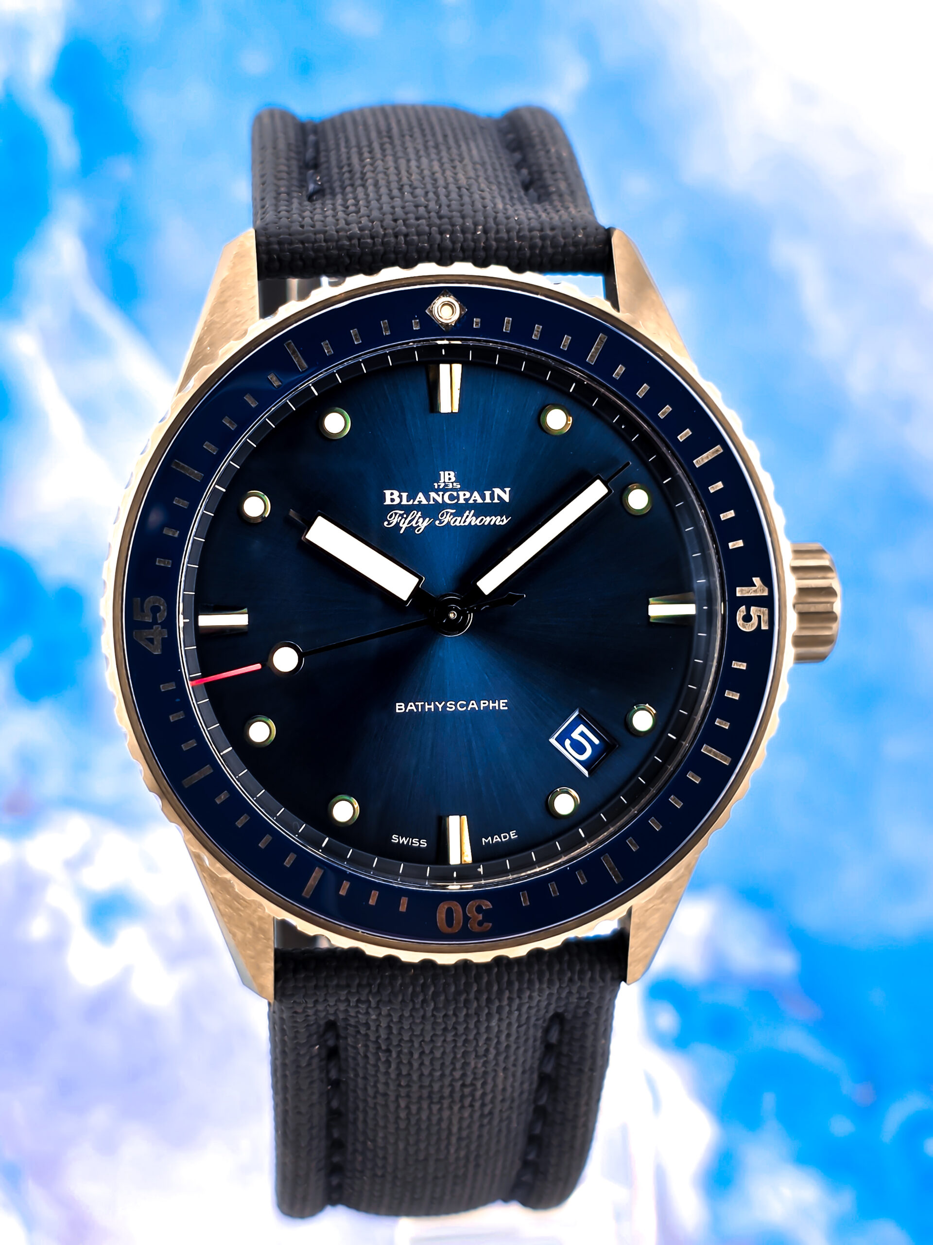 Blancpain Fifty Fathoms Bathyscaphe Blue Dial 2023 - Image 2