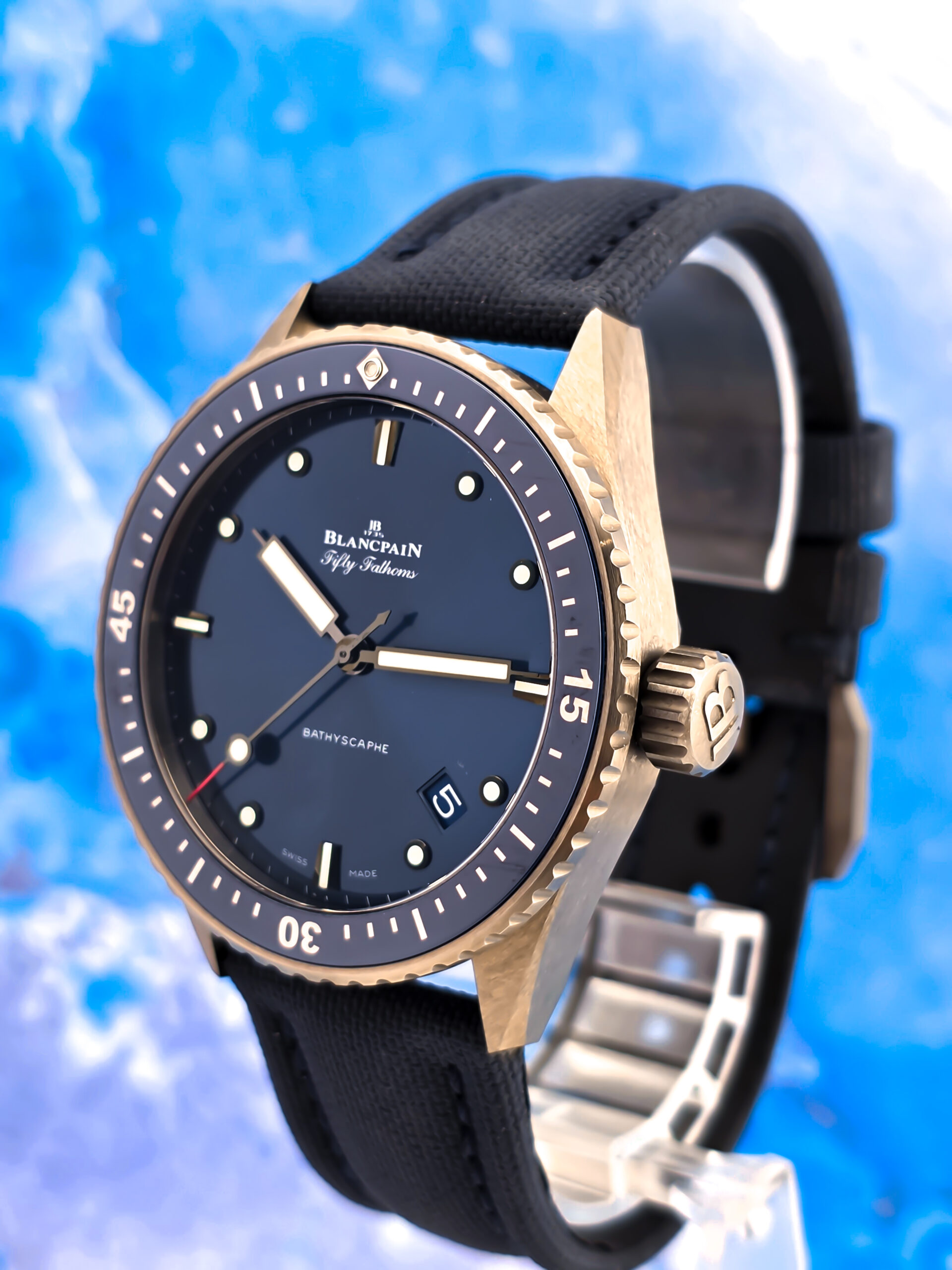 Blancpain Fifty Fathoms Bathyscaphe Blue Dial 2023 - Image 4